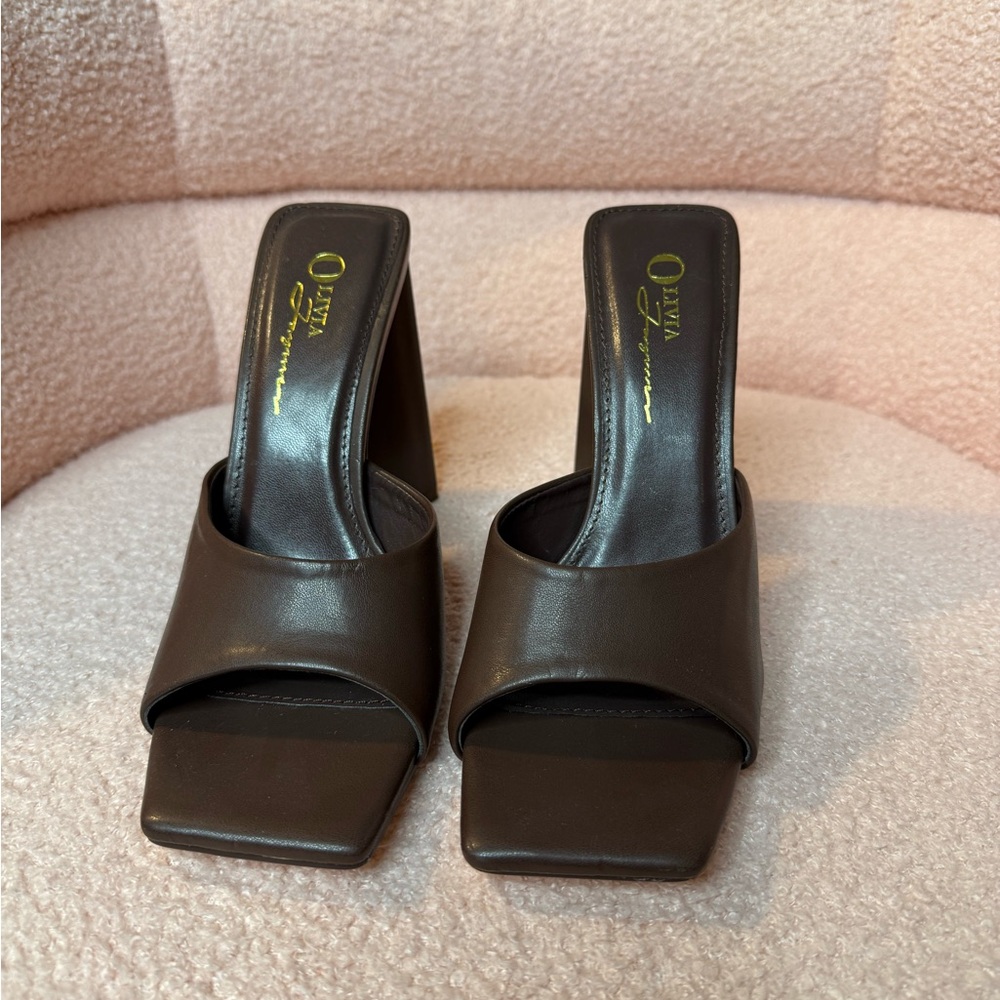 Elegant Brown Open-Toe Women's Heels